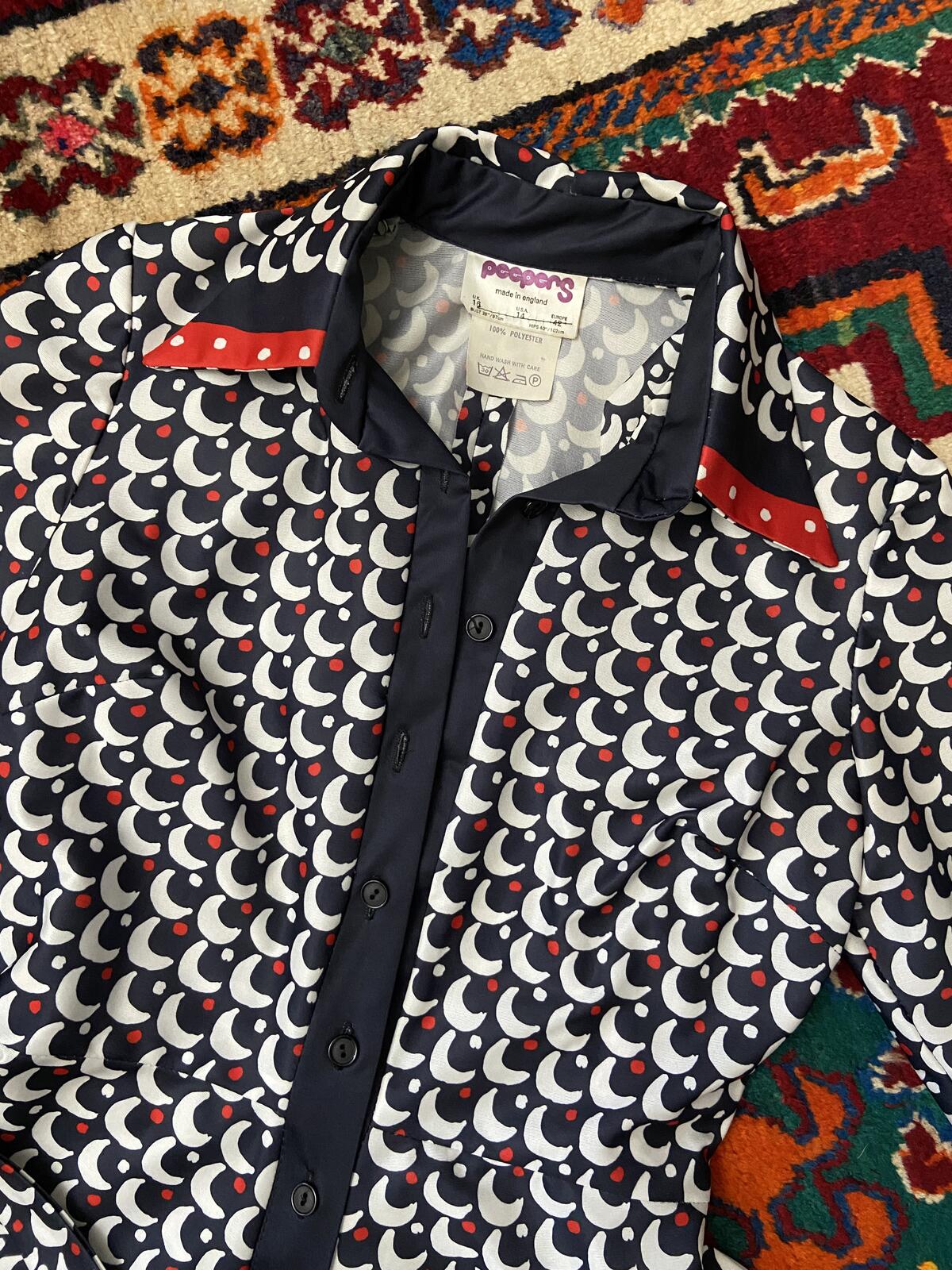 Vintage 1970s Peepers Shirt Dress