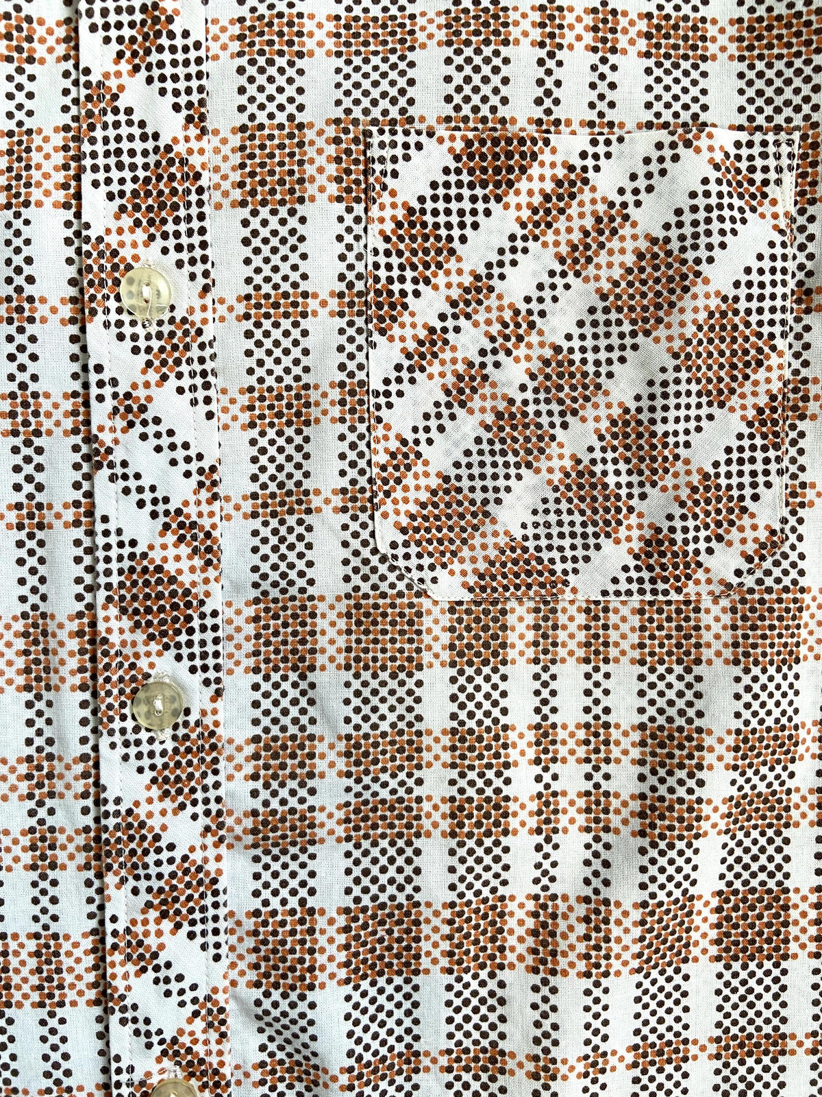 Vintage 1970s Short Sleeved Patterned Shirt