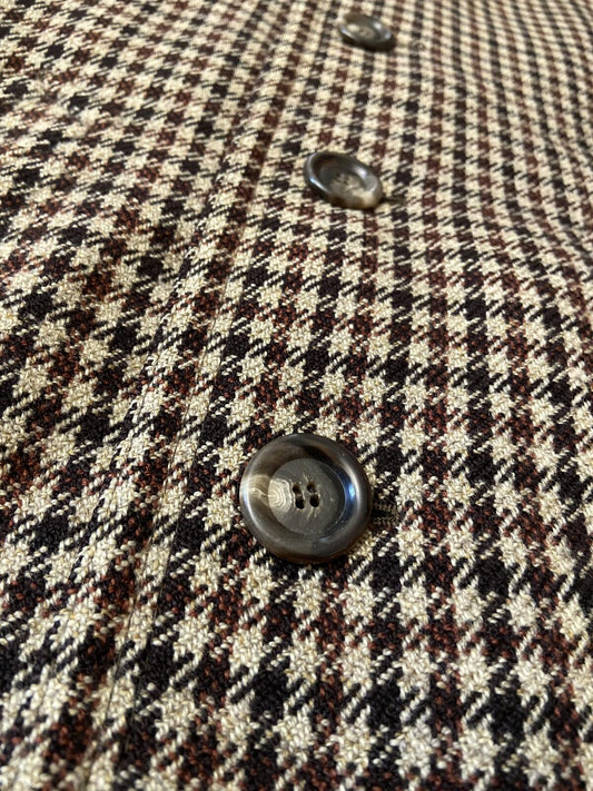 Vintage 1970s Italian Tweed 3/4 Length Overcoat