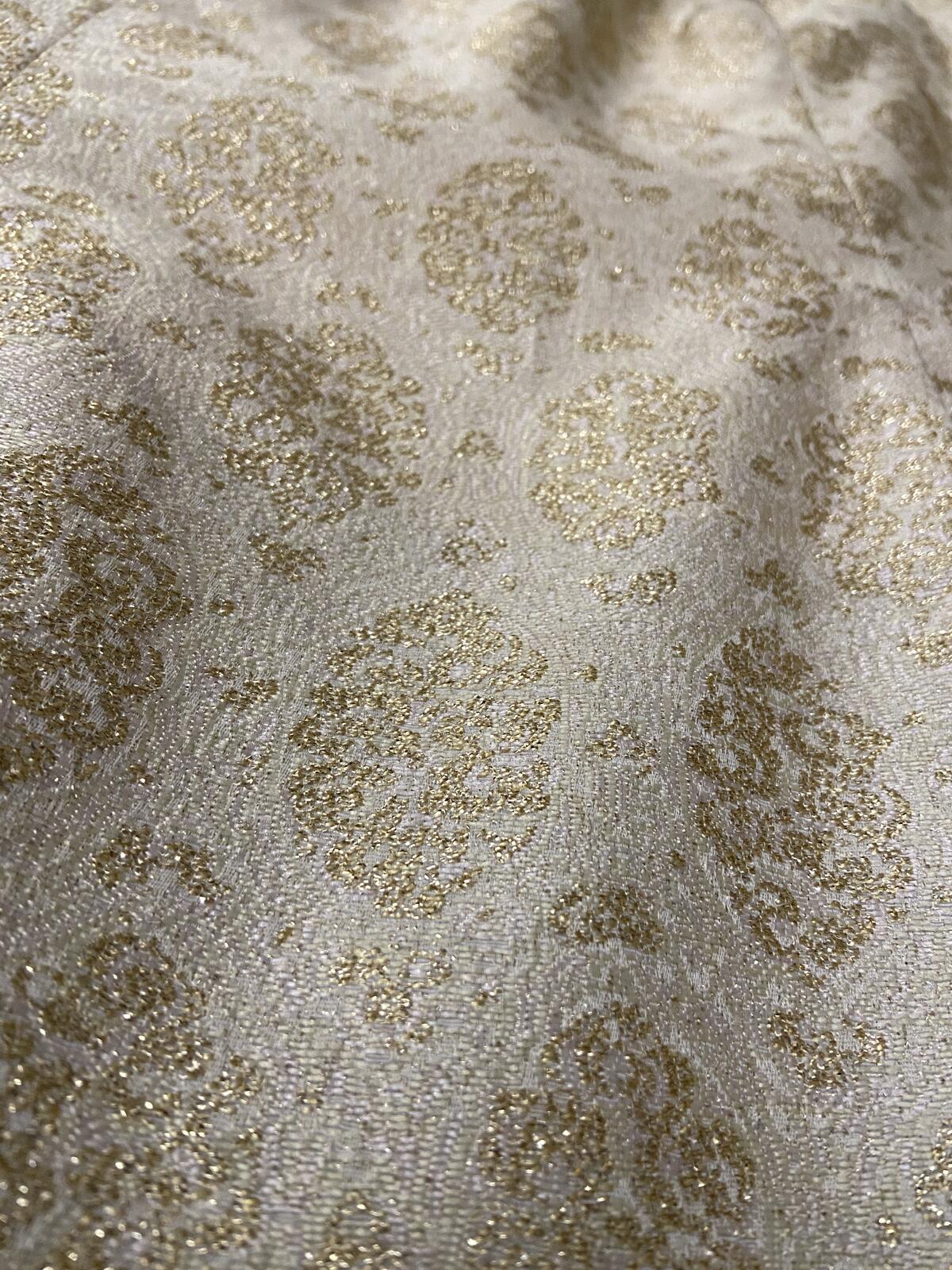 Vintage 1960s Gold Brocade Maxi Dress