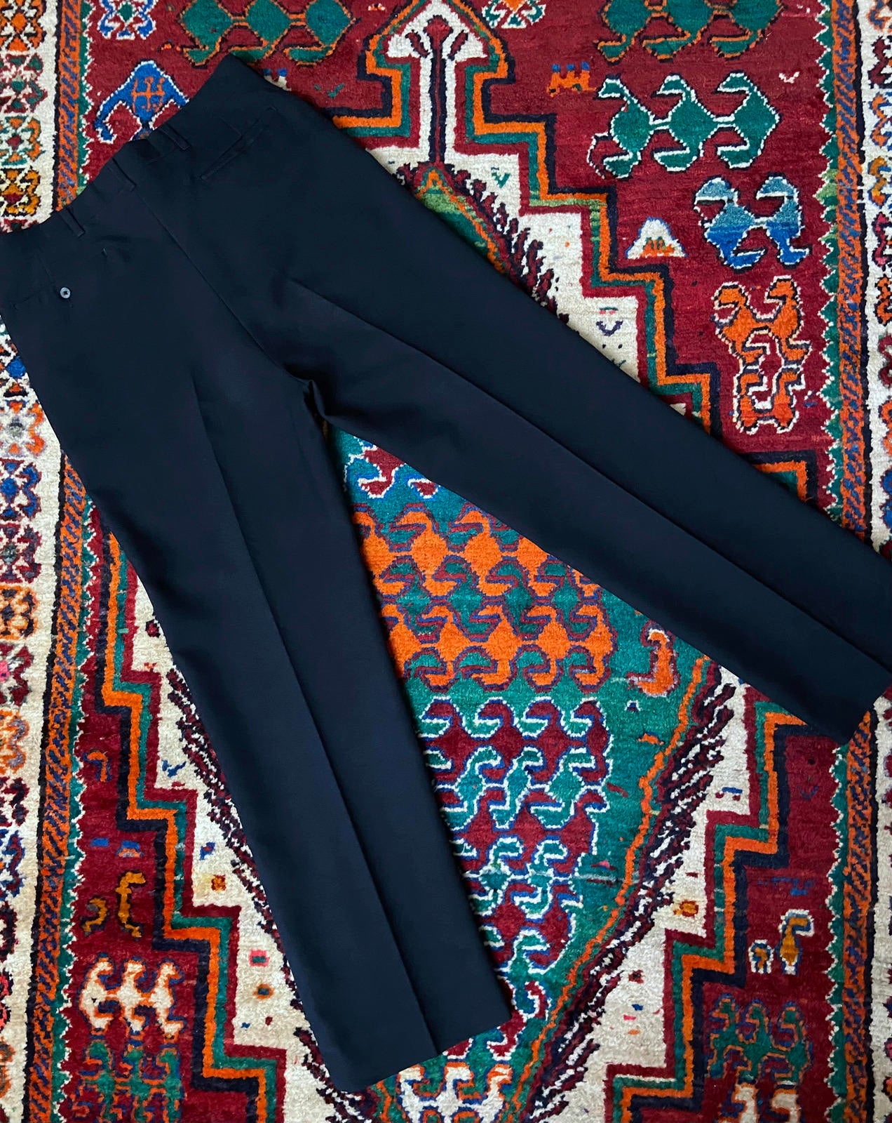 Vintage 1970s Navy Haggar Trousers W35 / L30
