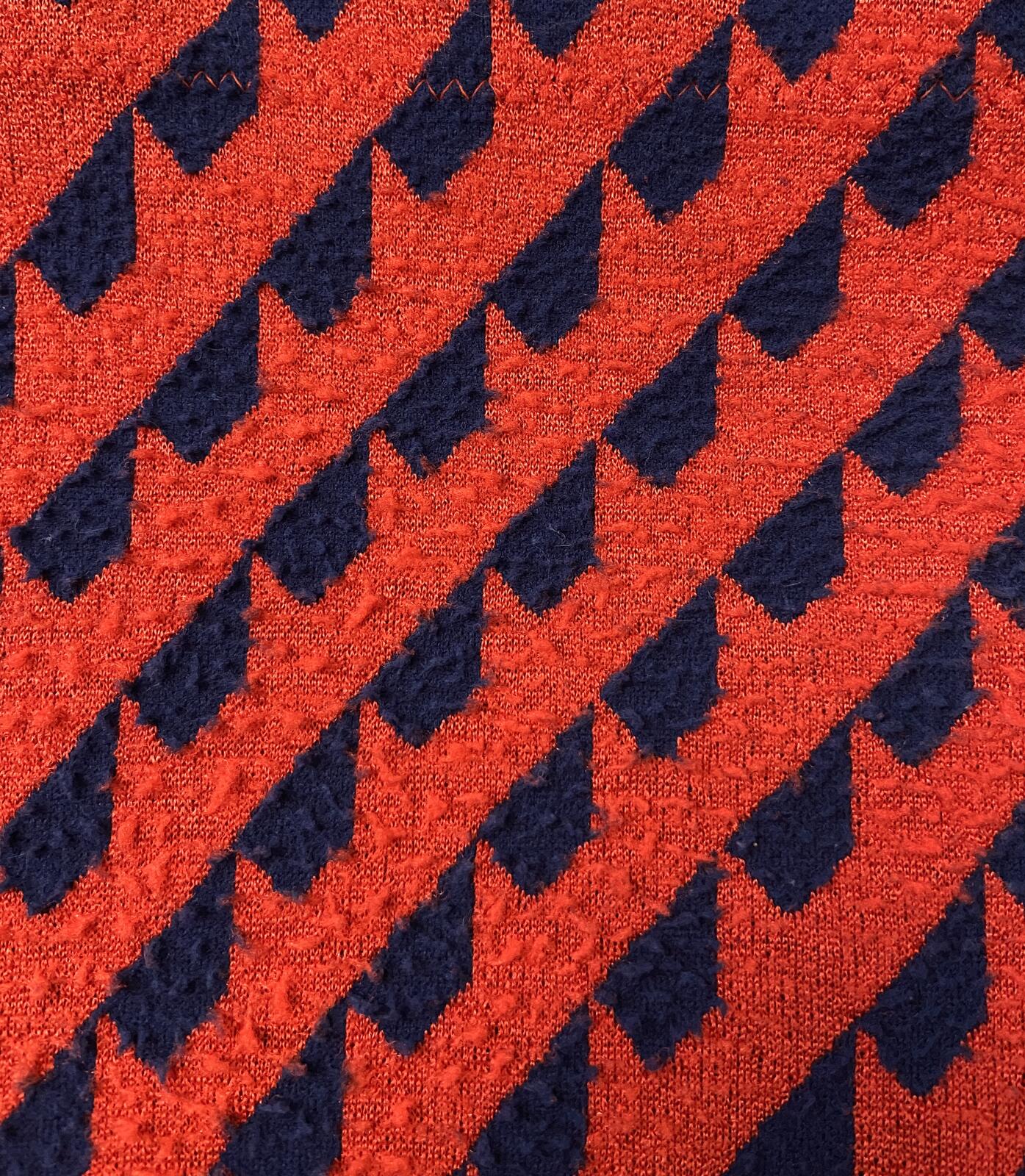 Vintage 1970s Red Navy Patterned Swimming Shorts