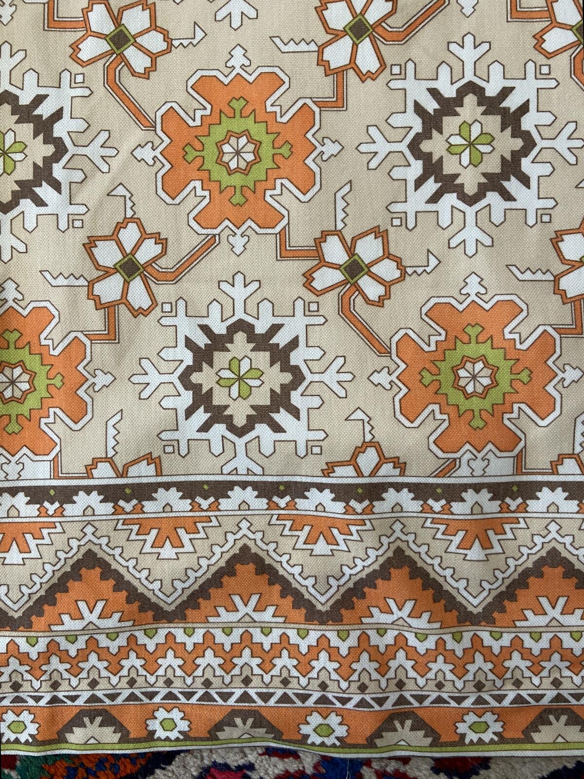 Vintage 1960s Geometric Print Shift Dress