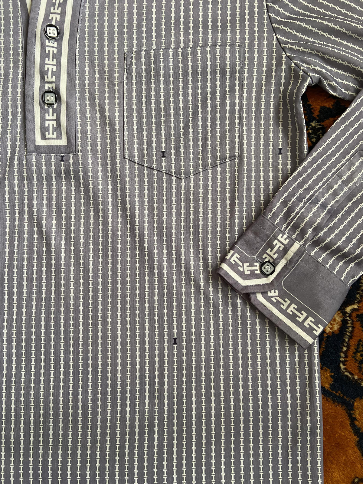 Vintage 1970s Grey Japanese Jersey Top
