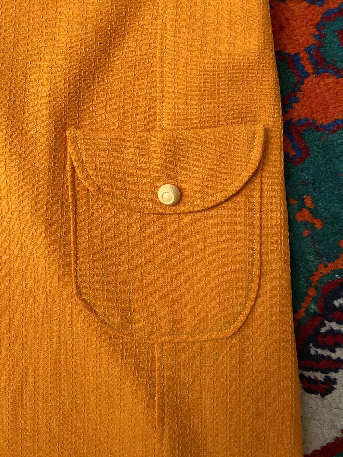 Vintage 1960s Yellow Mod Shift Dress