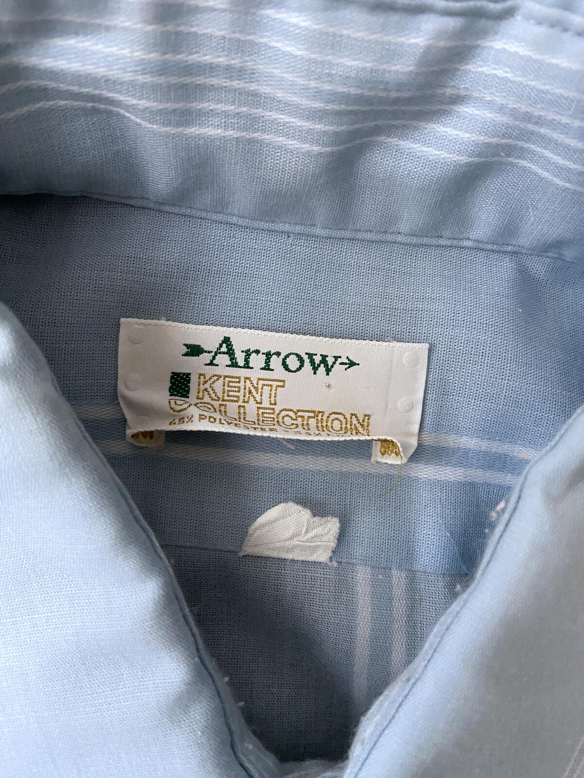 Vintage 1970s Blue Woven Stripe Shirt