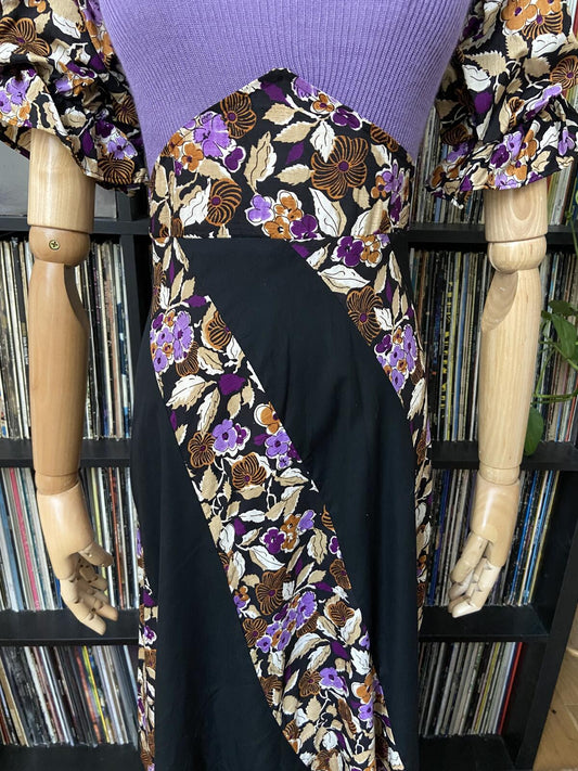 Vintage 1970s Purple Bohemian Maxi Dress
