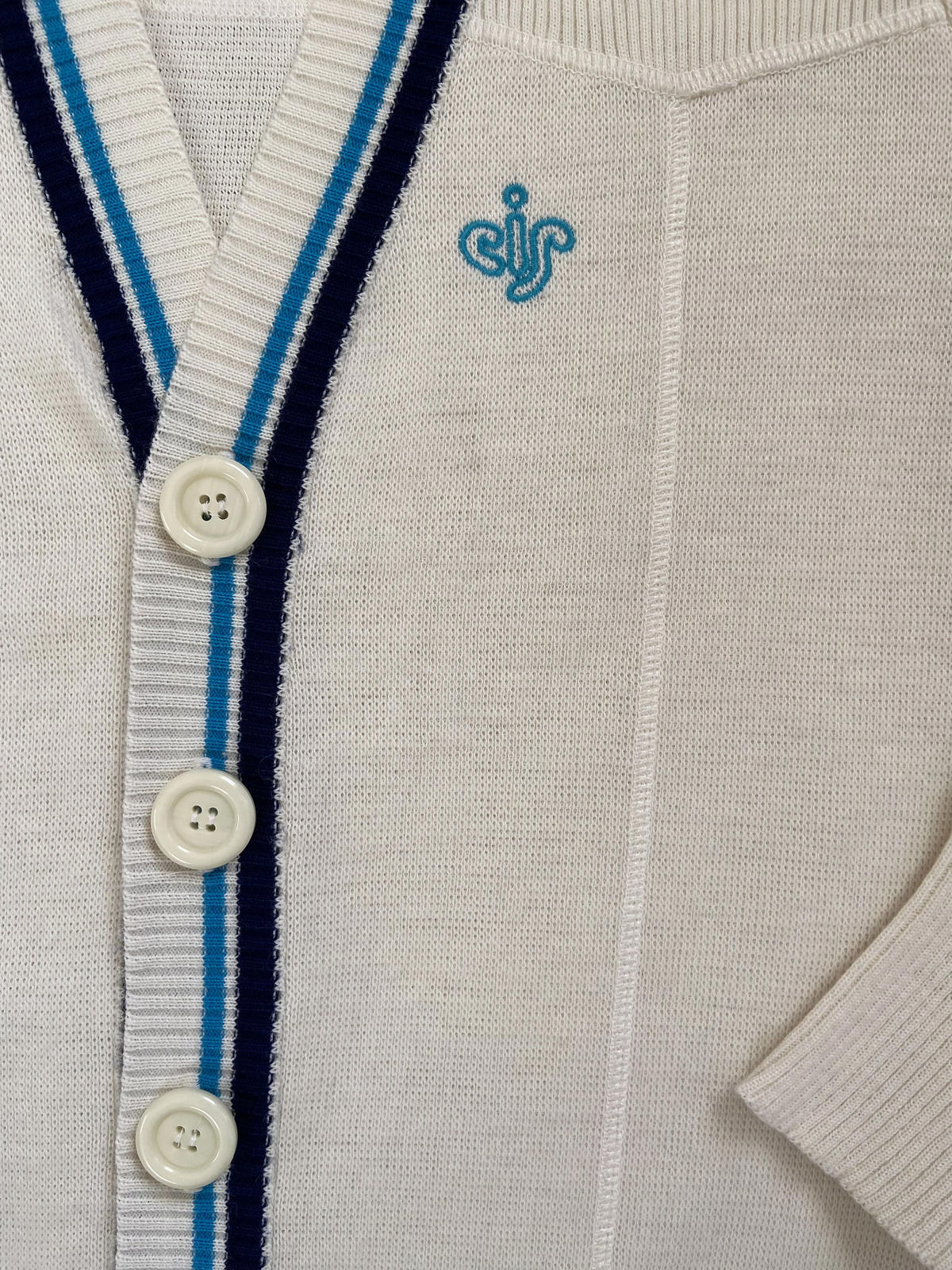 Vintage 1980s Cream Sporty Cardigan