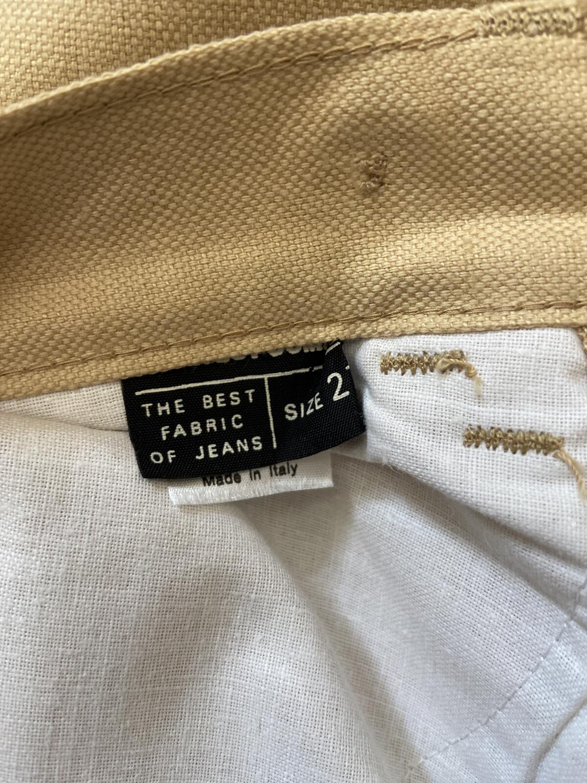 Vintage 1970s Beige Deadstock Flared Jeans W25