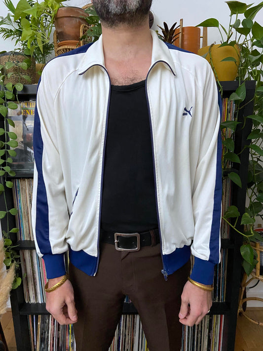 Vintage 1980s White Puma Track Top