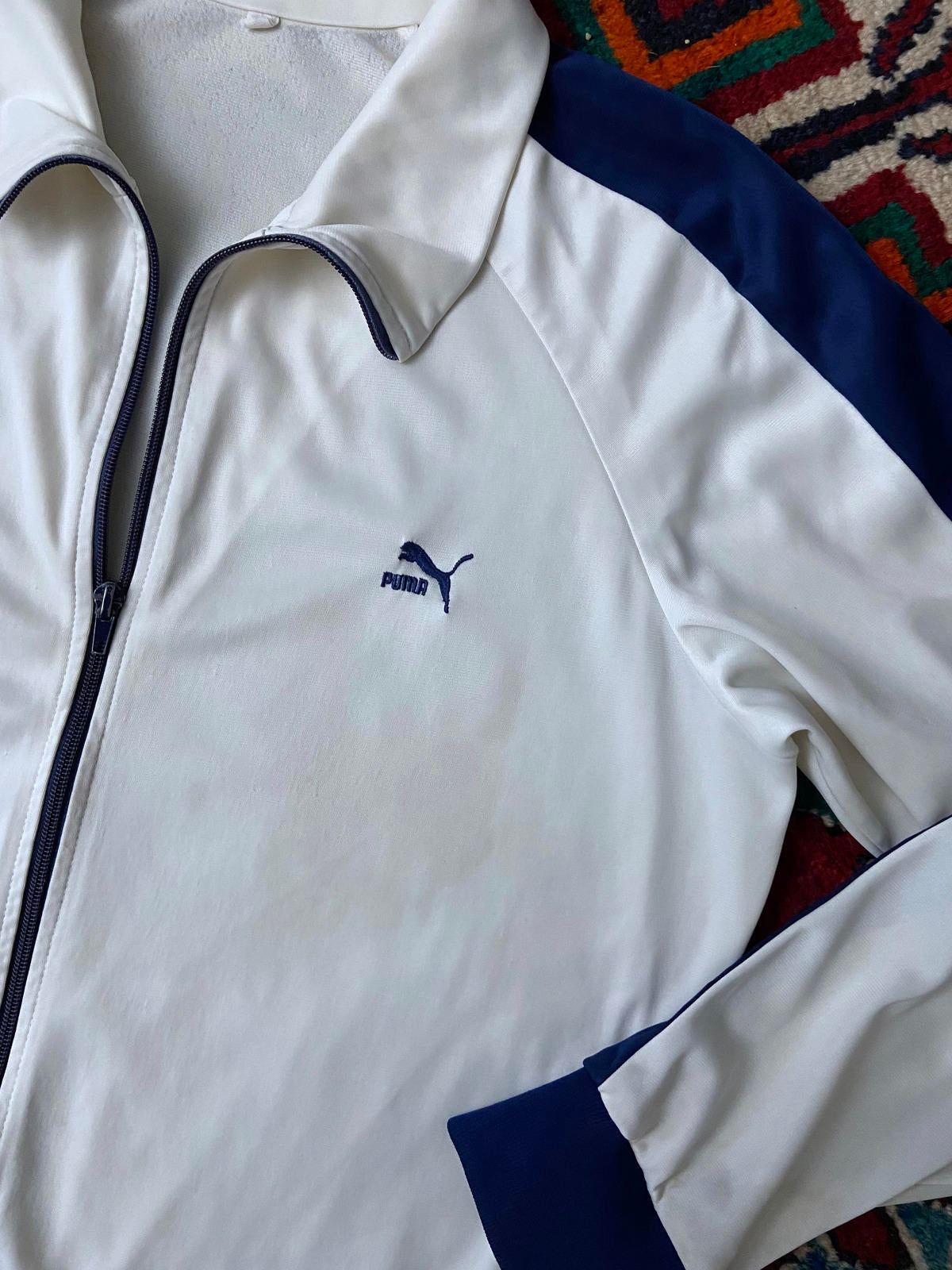 Vintage 1980s White Puma Track Top