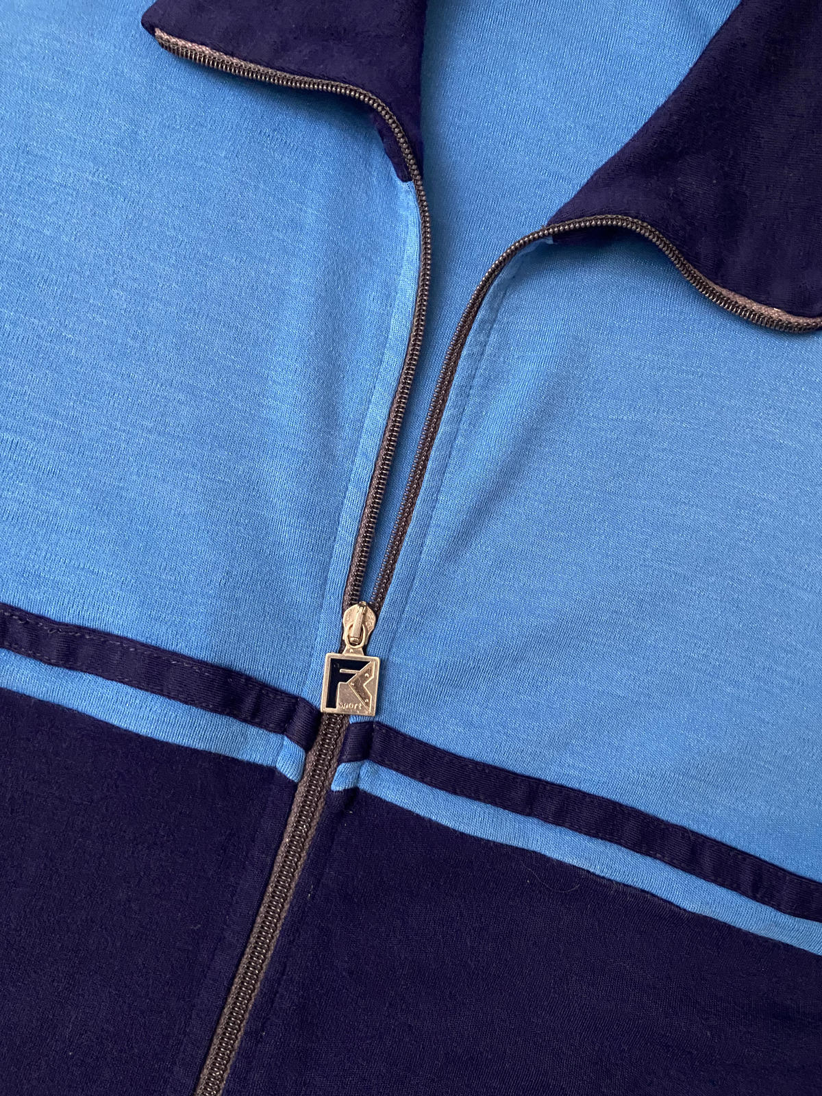 Vintage 1980s FC Sport Blue & Navy Track Top