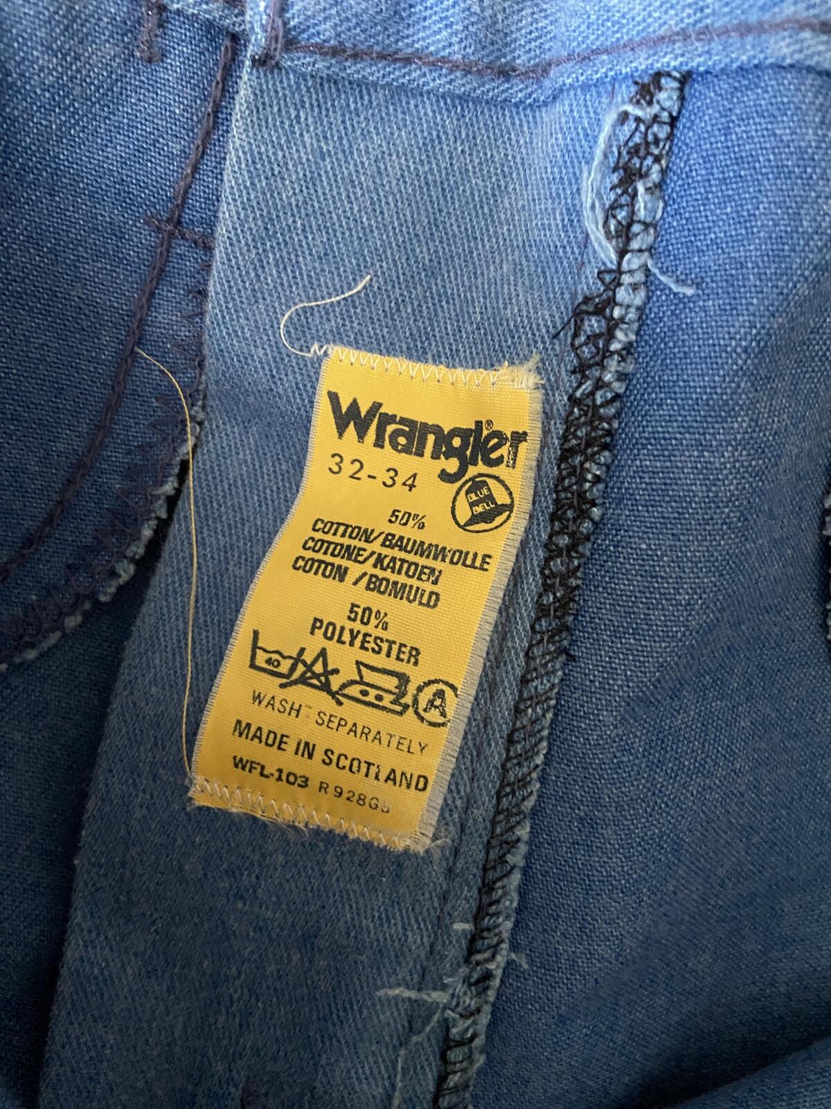 Vintage 1970s Wrangler Bluebell Bootcut Jeans W31 / L30