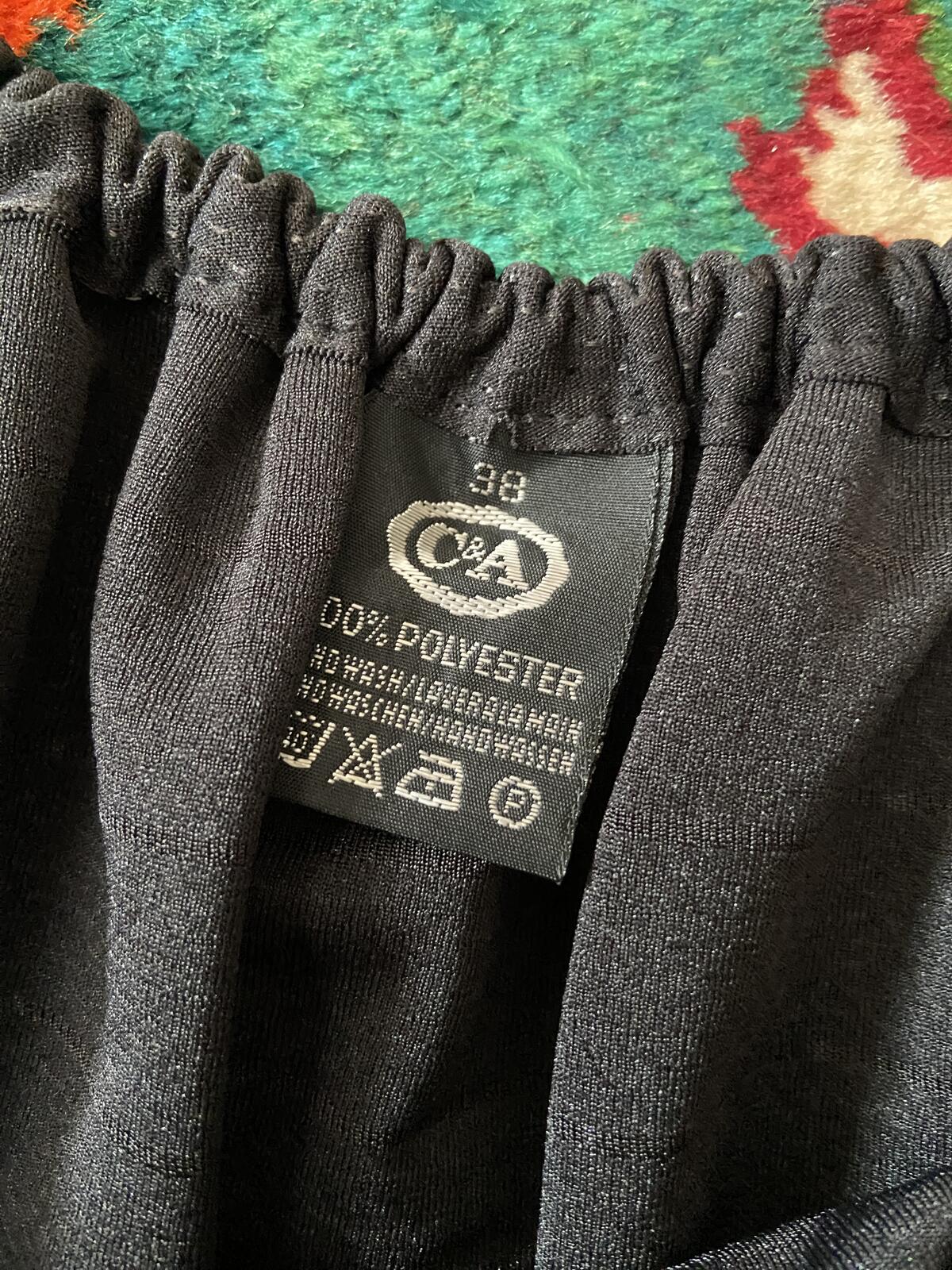 Vintage 1980s Black C&A Prairie Maxi Dress