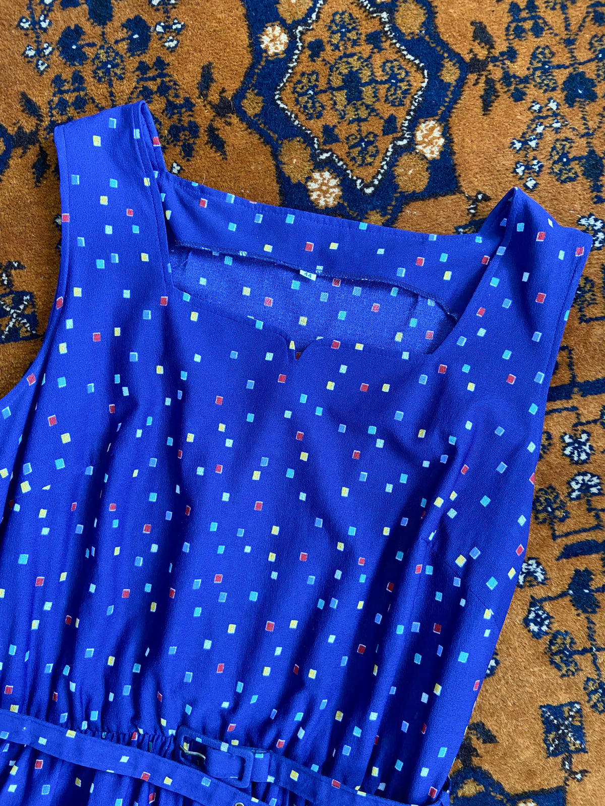 Vintage 1980s Blue Floral Sundress