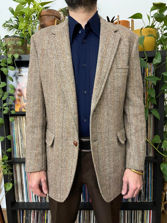 Vintage 1970s Harris Tweed Blazer Jacket