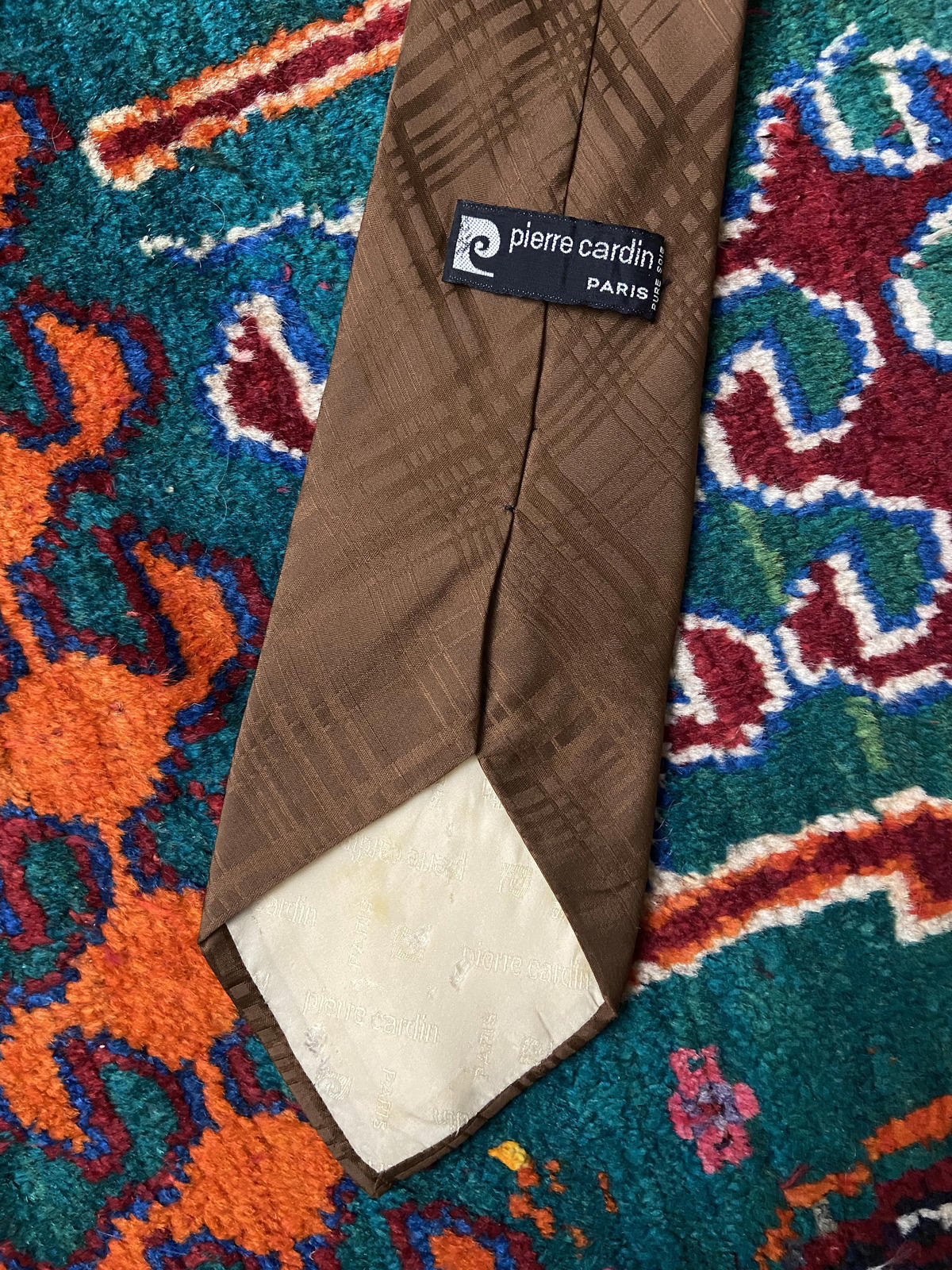 Vintage 1970s Pierre Cardin Silk Kipper Tie
