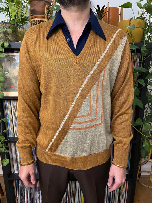 Vintage 1980s Italian V-Neck Jumper