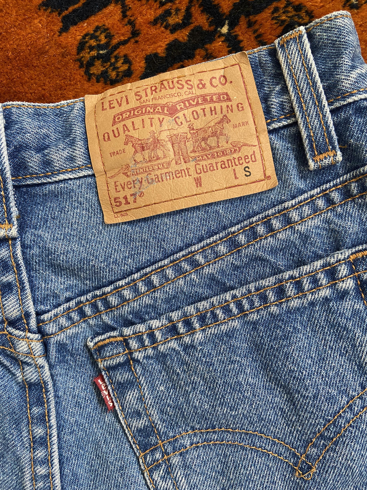 Vintage Levis 517 Denim Shorts W28