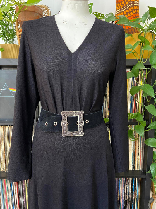 Vintage 1970s Black Maxi Dress