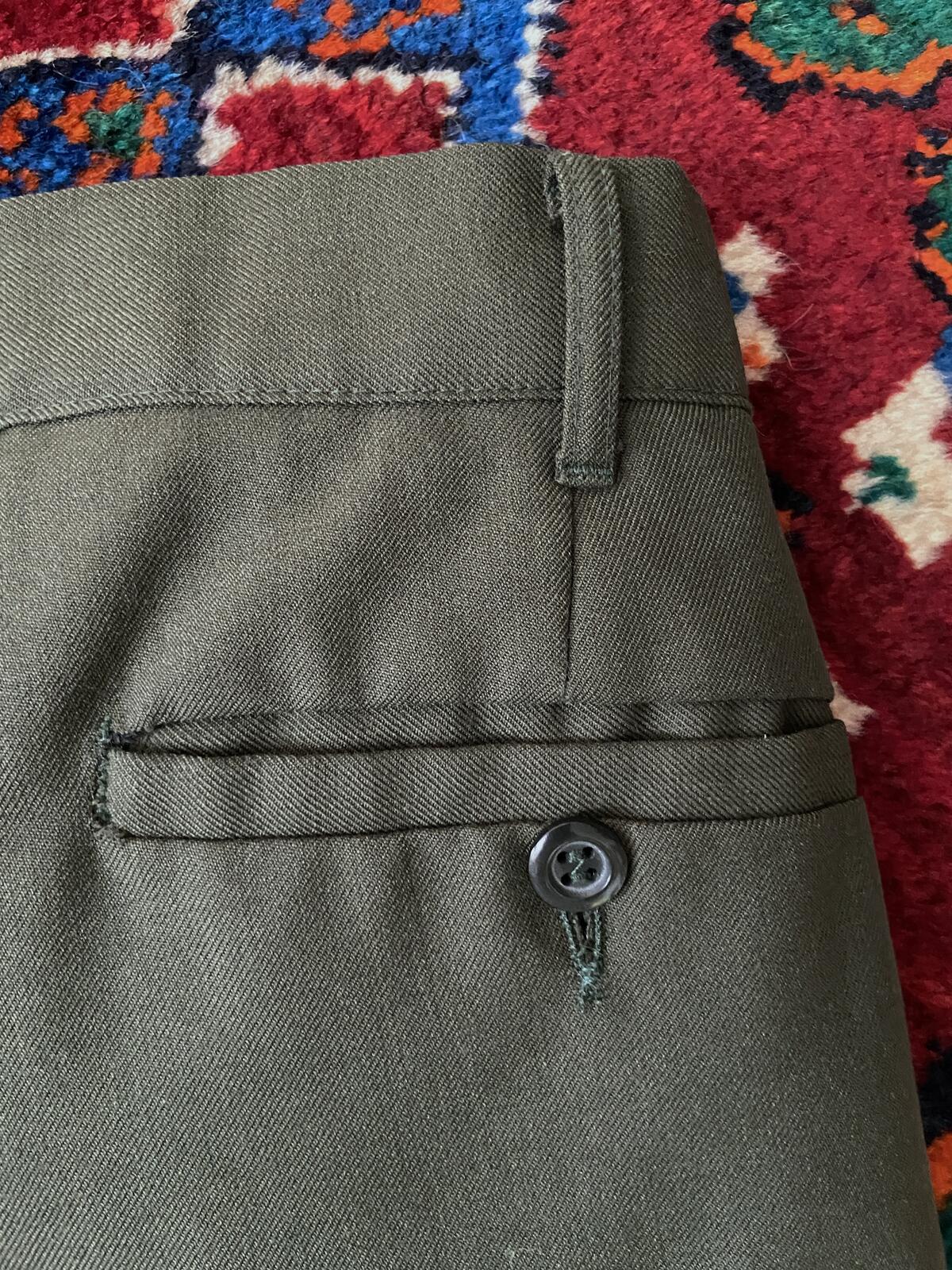 Vintage 1970s Green Dress Trousers W34 / L30.5