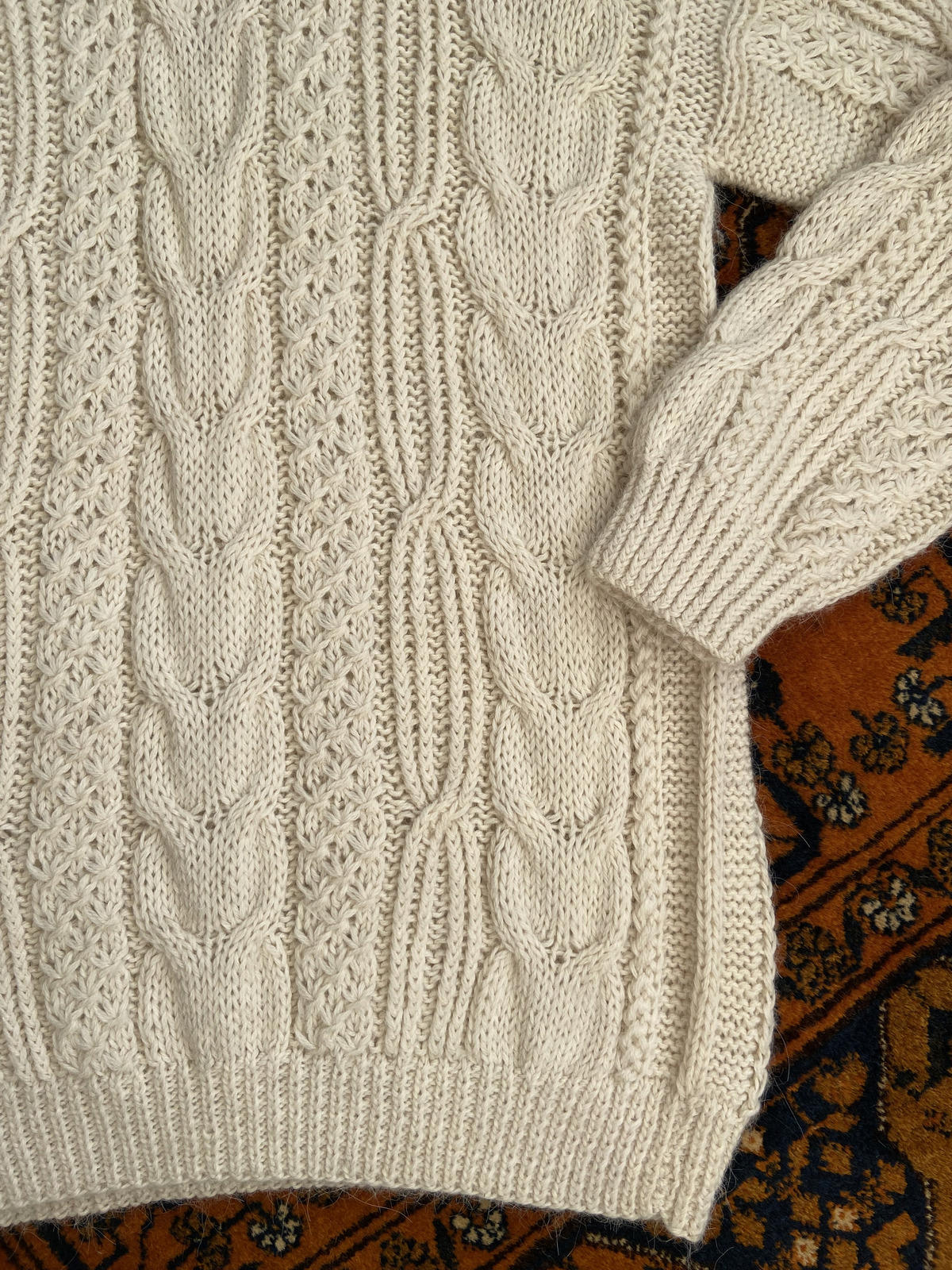 Vintage Cream Cable Knit Jumper