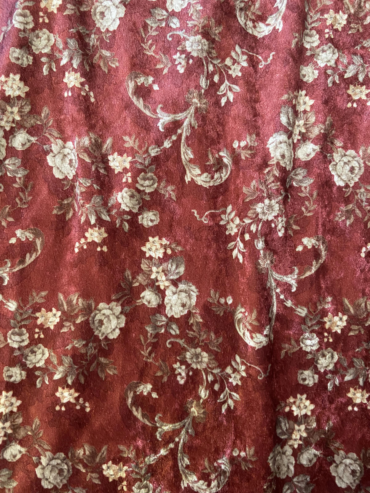 Vintage Crushed Velvet Floral Skirt
