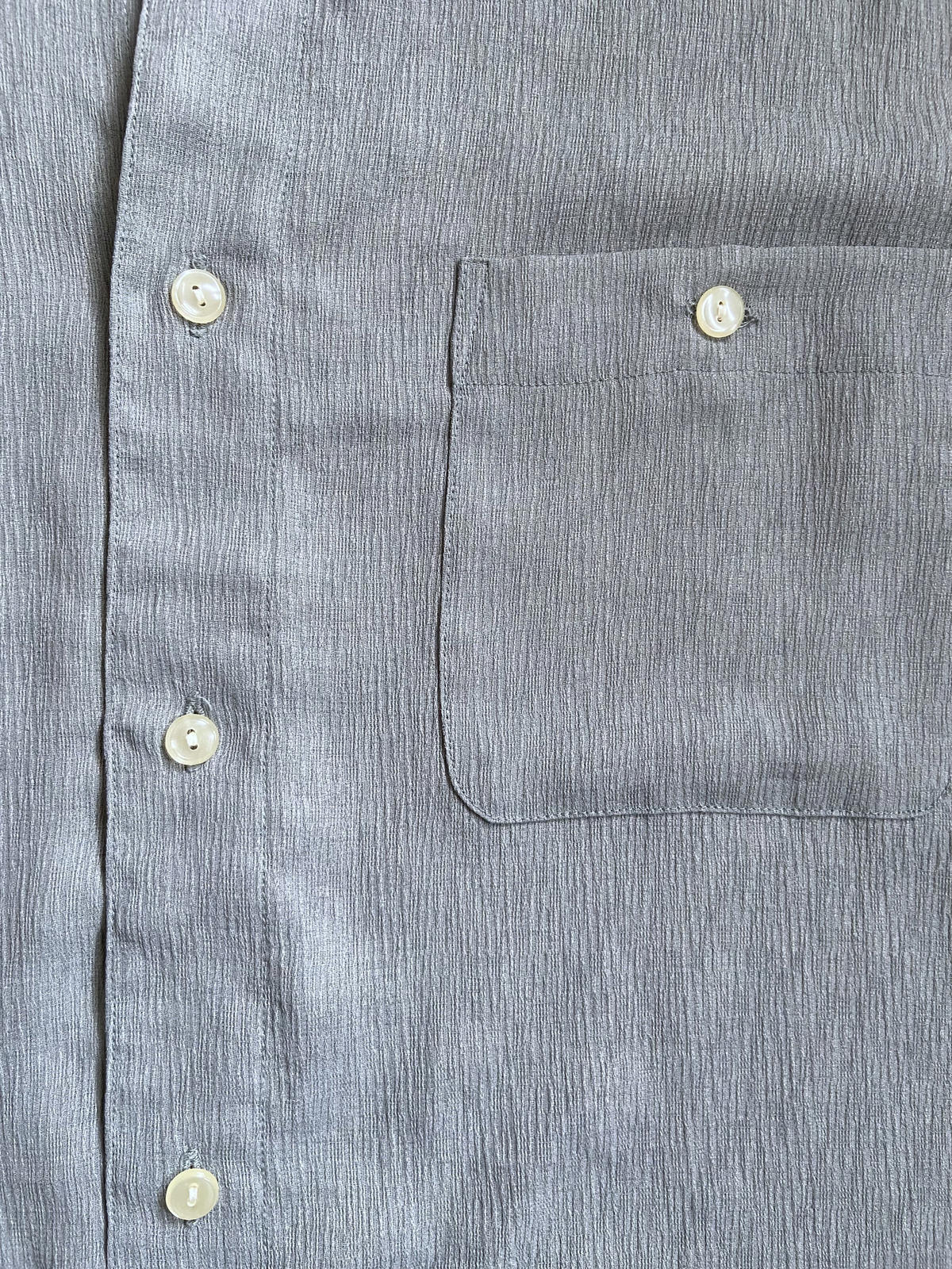 Vintage 1980s Collarless Short Sleeved Shirt