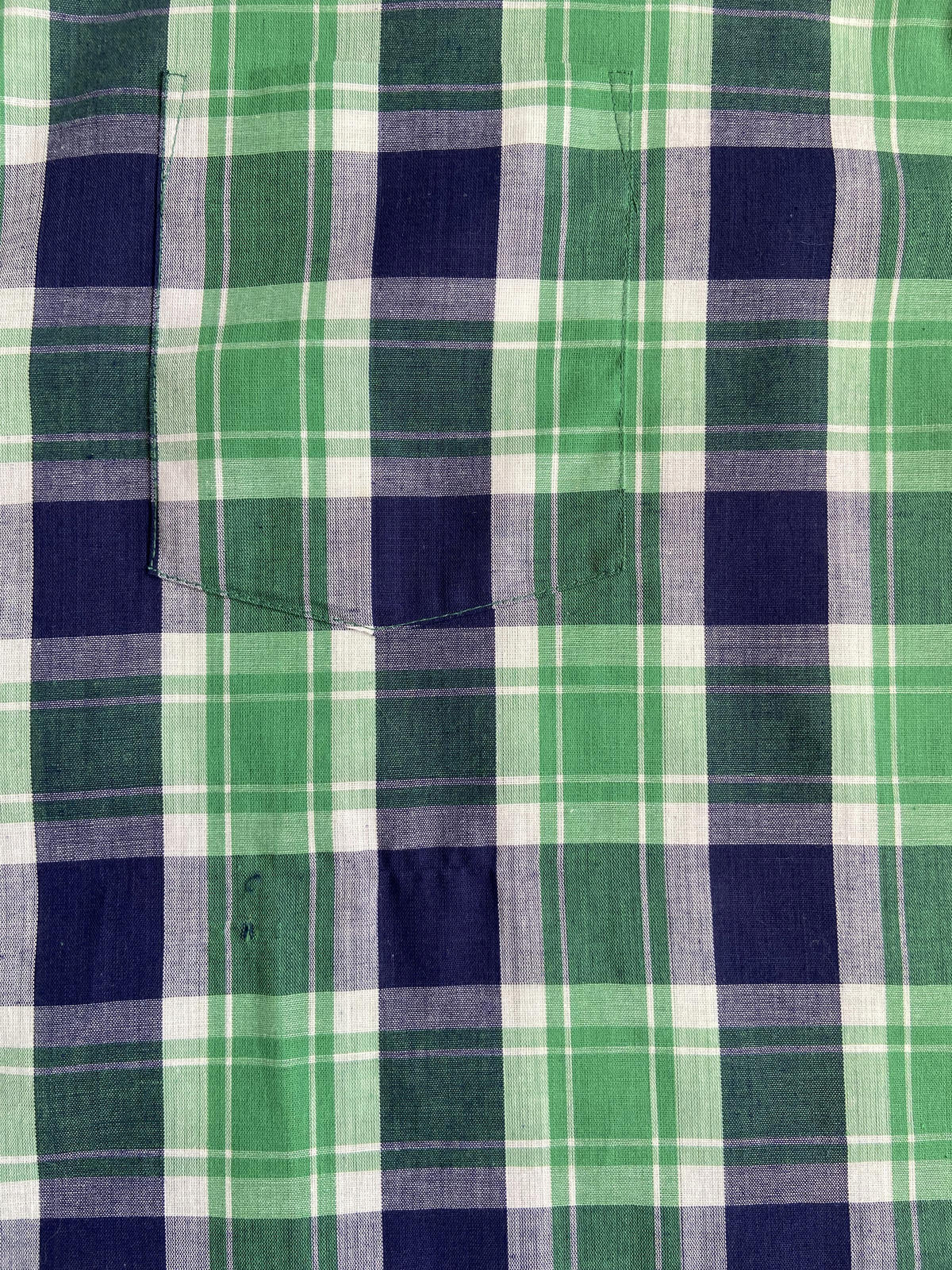 Vintage 1970s Dagger Collar Checked Shirt