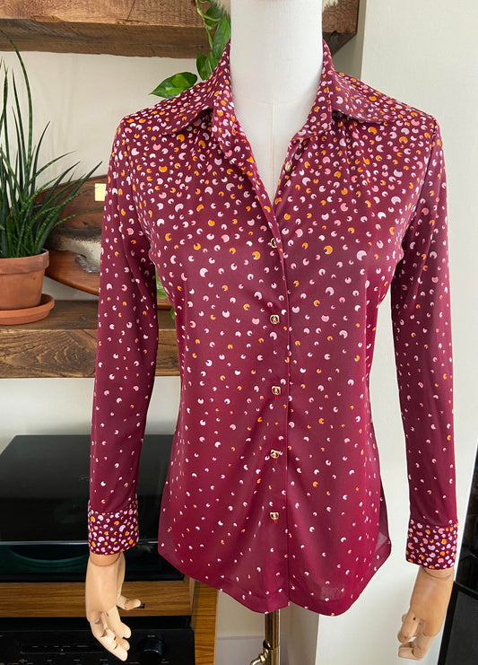 Vintage 1970s Purple Japanese Jersey Shirt