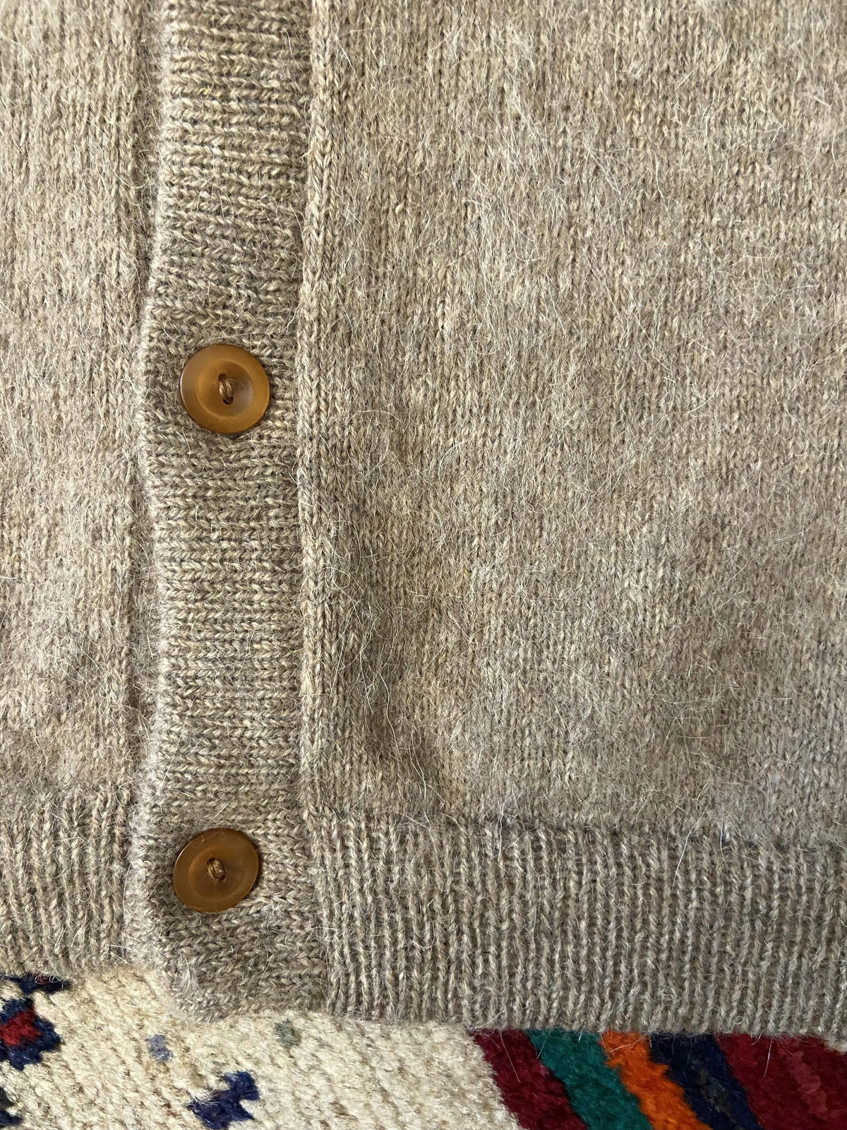 Vintage Beige Fairisle Cardigan
