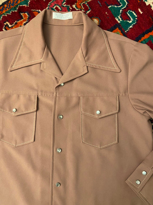 Vintage 1970s Dagger Collar Western Leisure Suit Jacket