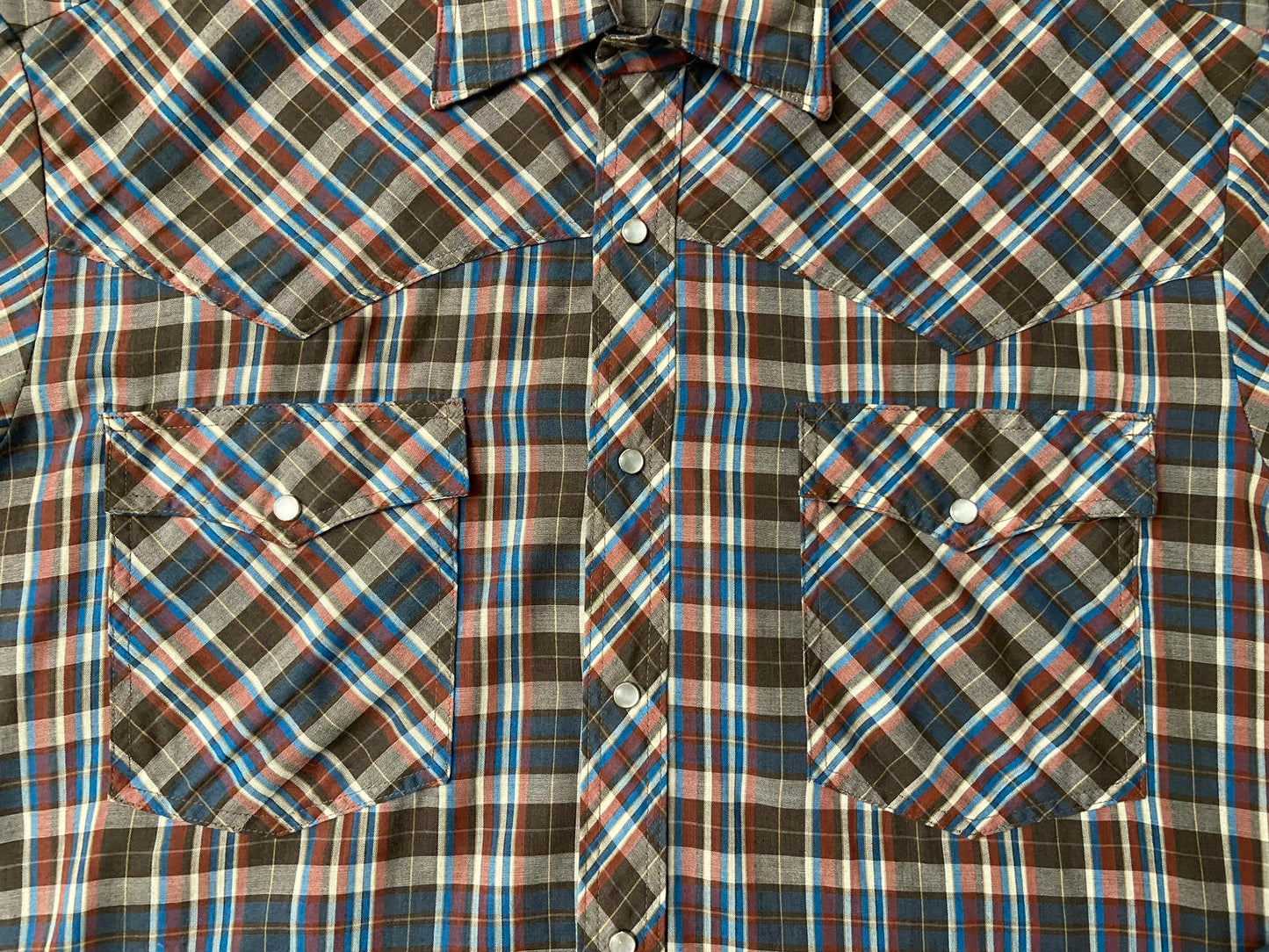 Vintage 1970s Brown Sears King's Road Western Shirt