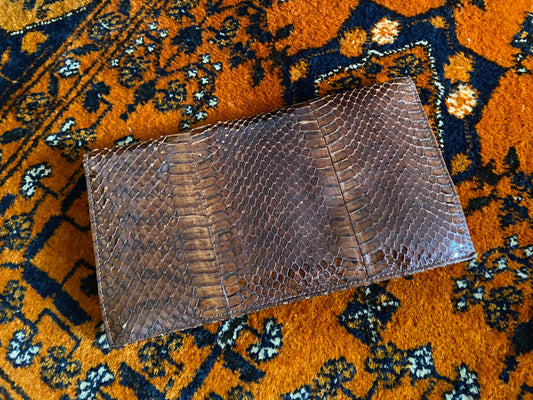 Vintage 1970s Brown Clutch Bag