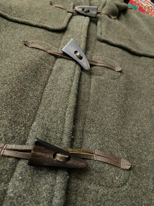 Vintage 90s Olive Green Gloverall Duffle Coat
