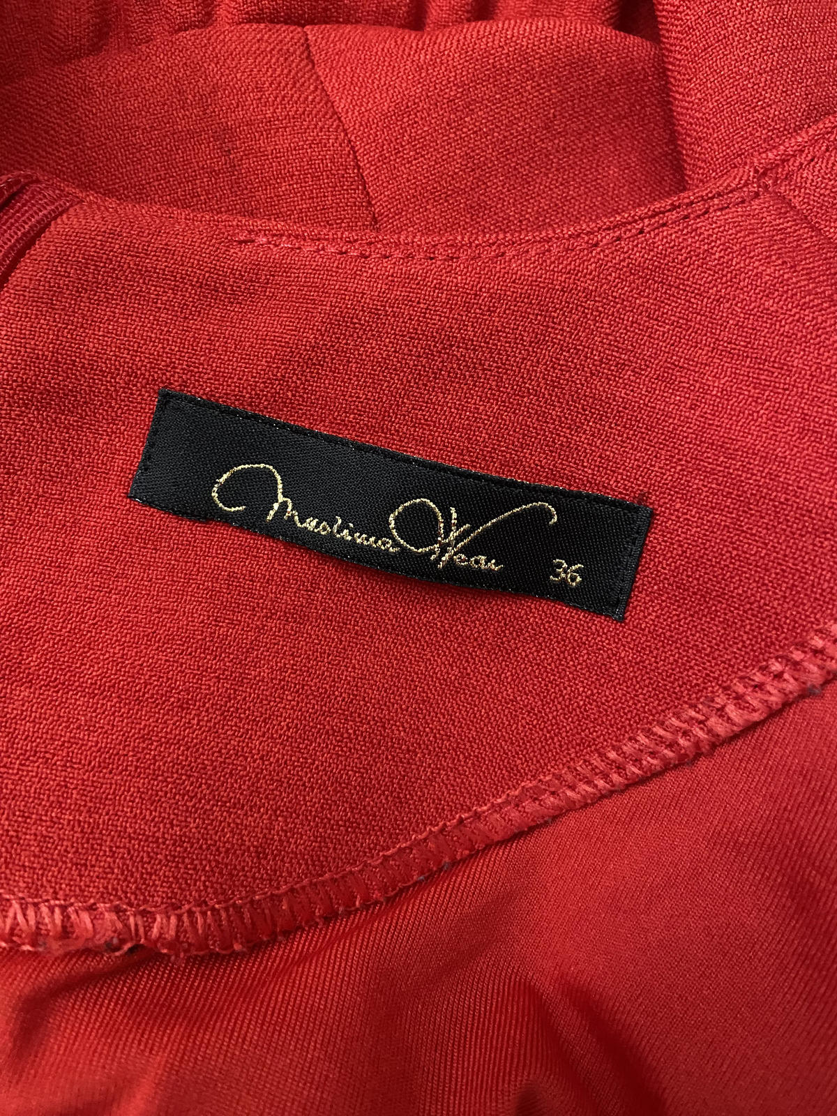 Vintage Style Red Black Embroidered Maxi Dress