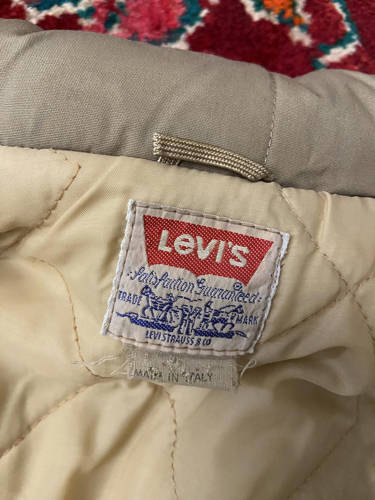 Vintage 1970s Levi's White Tab Quilted Jacket With Removable Sleeves