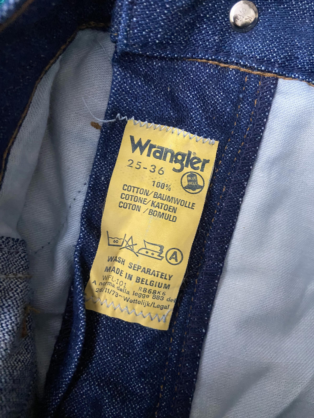 Vintage 1970s Wrangler Bluebell Jeans W25