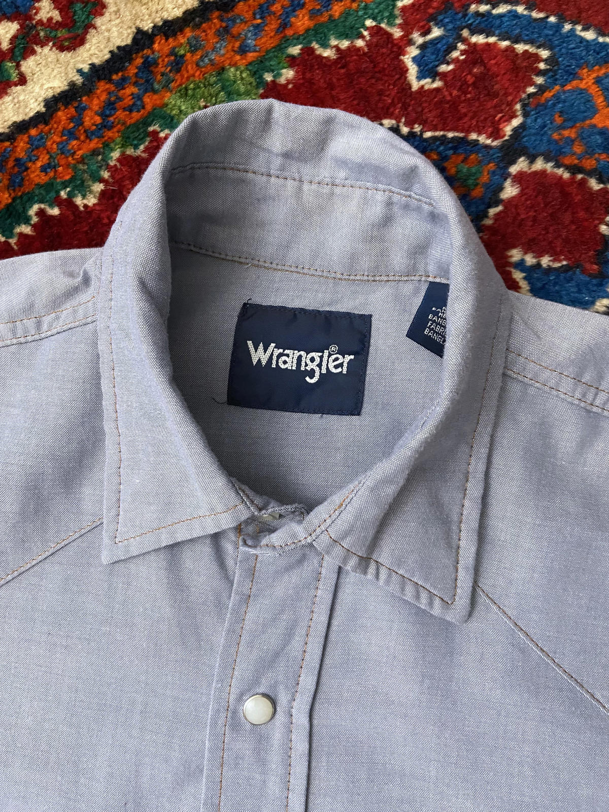 Vintage 90s Pale Blue Wrangler Western
