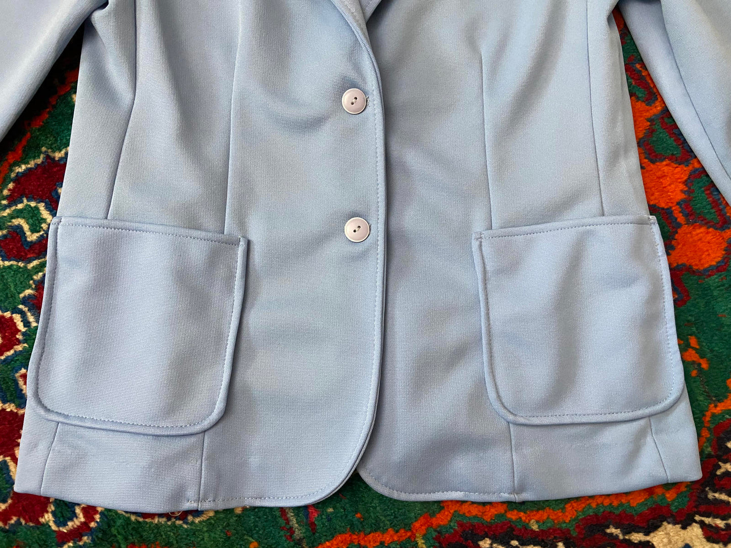 Vintage 1970s Pale Blue Blazer