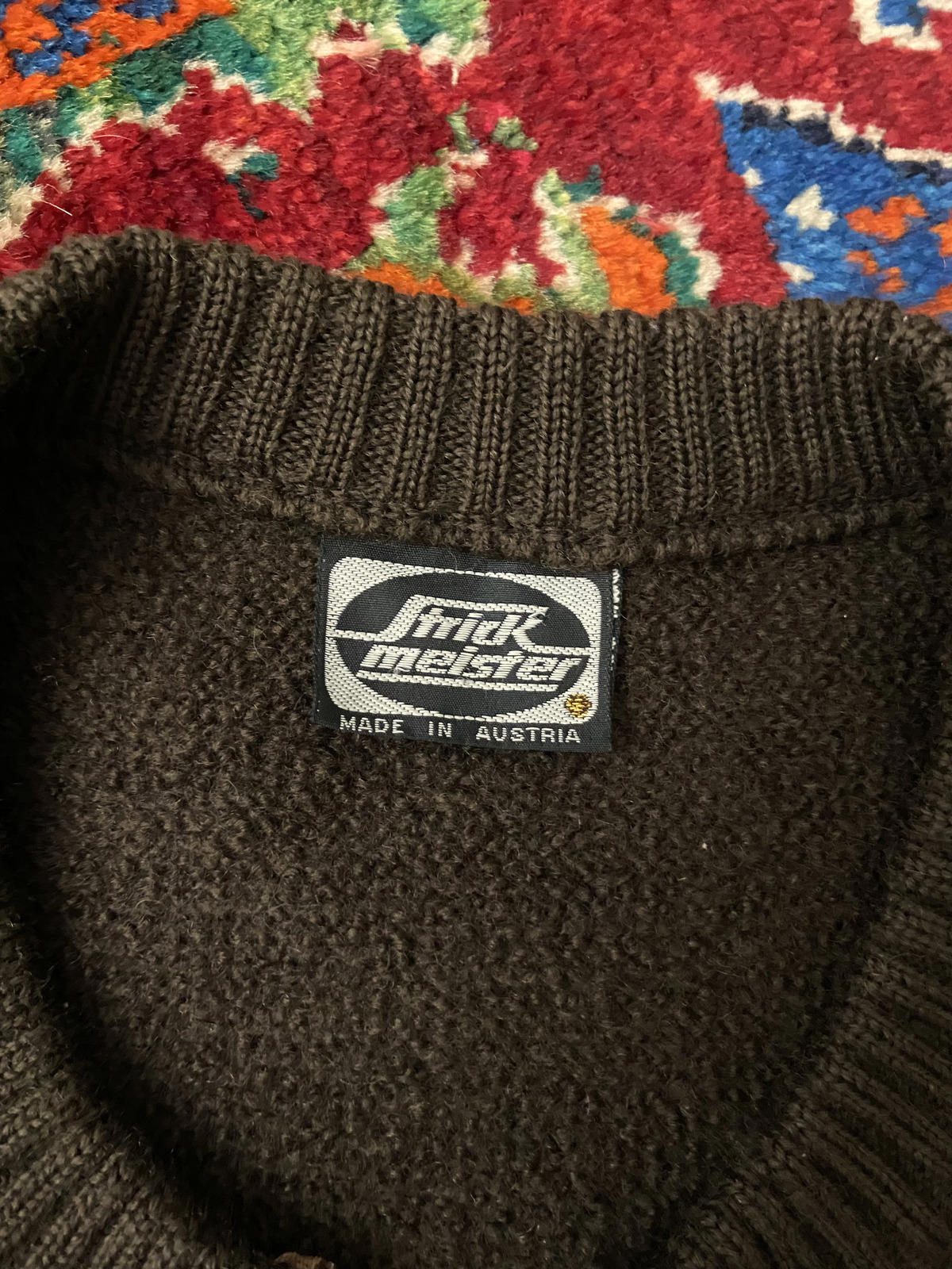 Vintage 1980s Brown Strick Meister Wool Cardigan