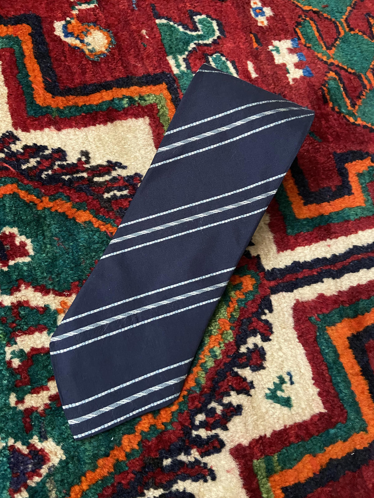 Vintage Giorgio Armani Woven Pattern Silk Tie