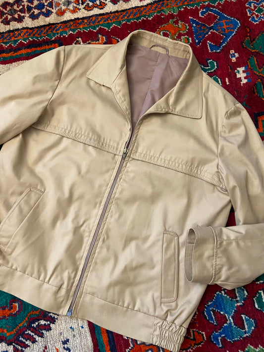 Vintage 1970s Beige Italian Sports Jacket
