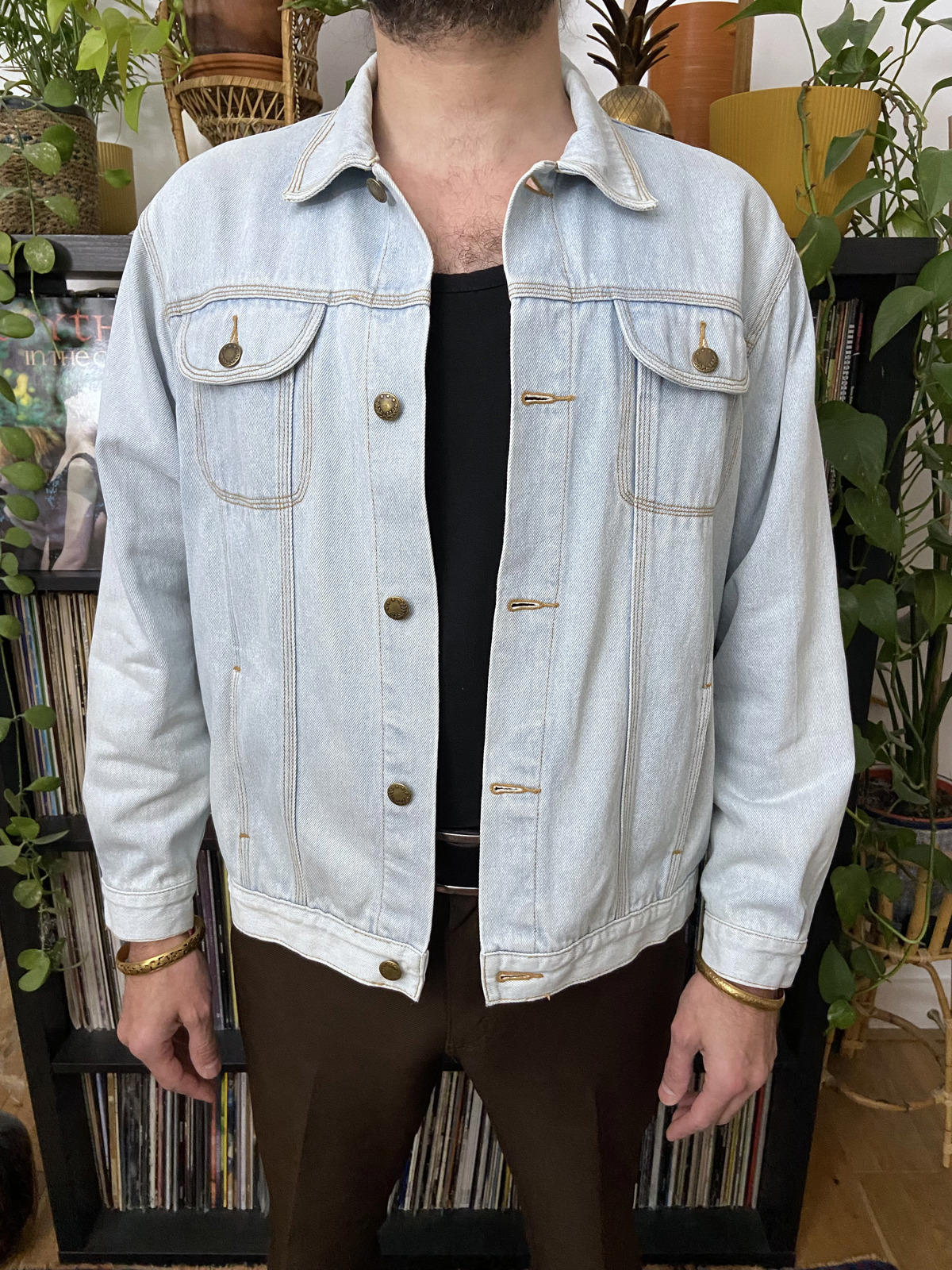 Vintage 1980s Pale Blue Denim Jacket