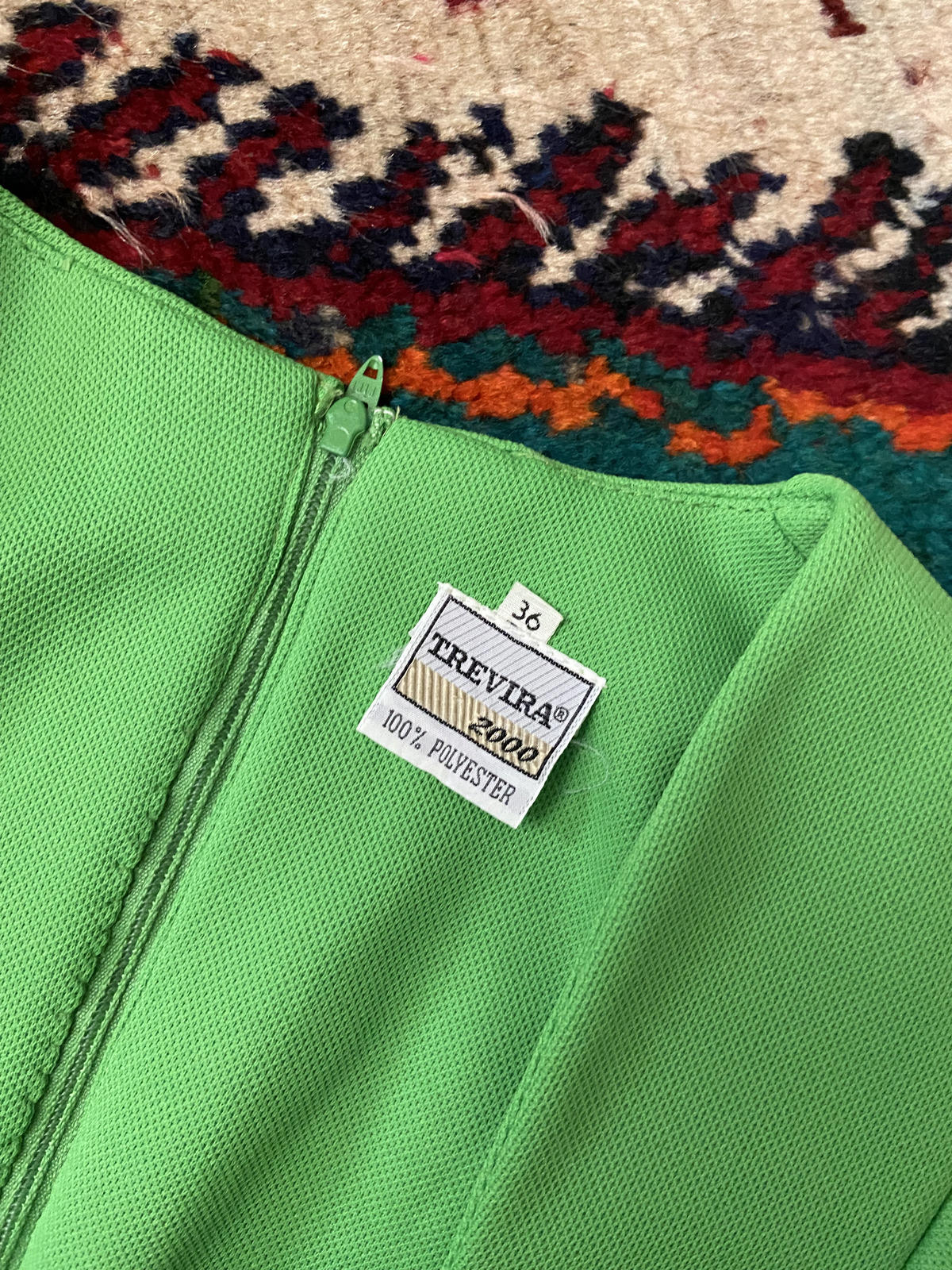 Vintage 1970s Apple Green Maxi Dress