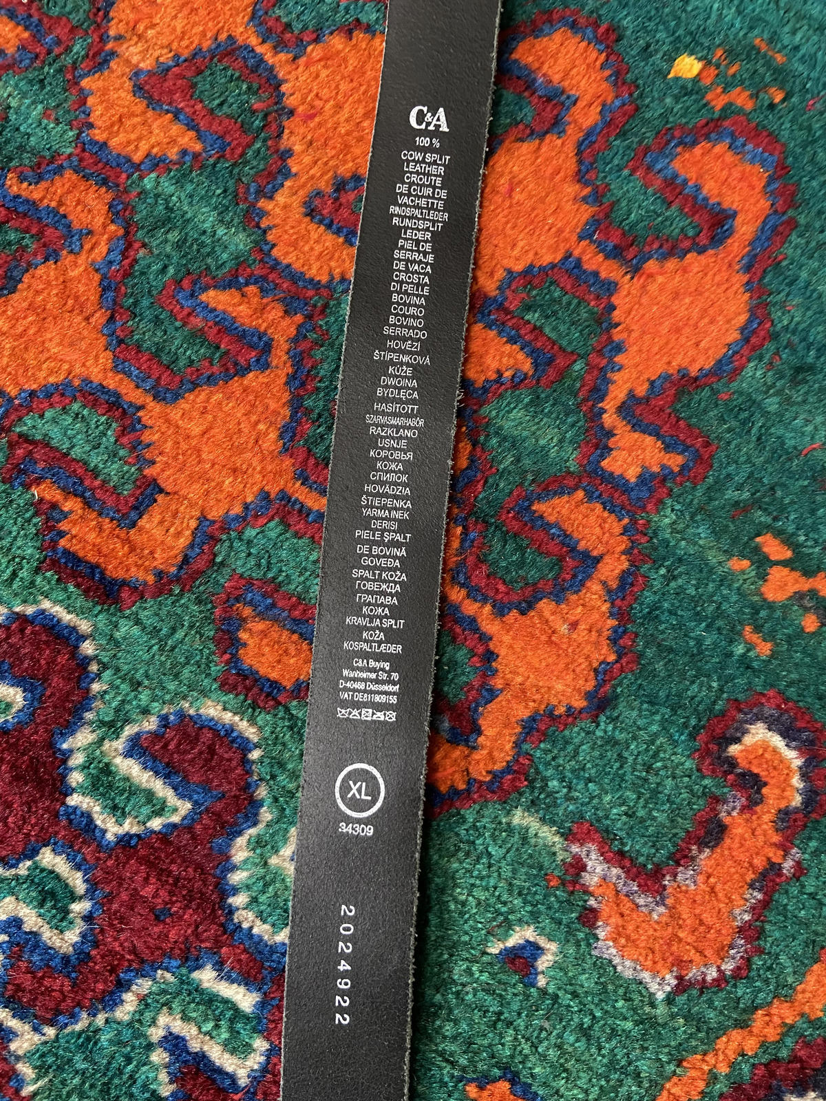 Vintage 90s Brushed Metal C&A Belt