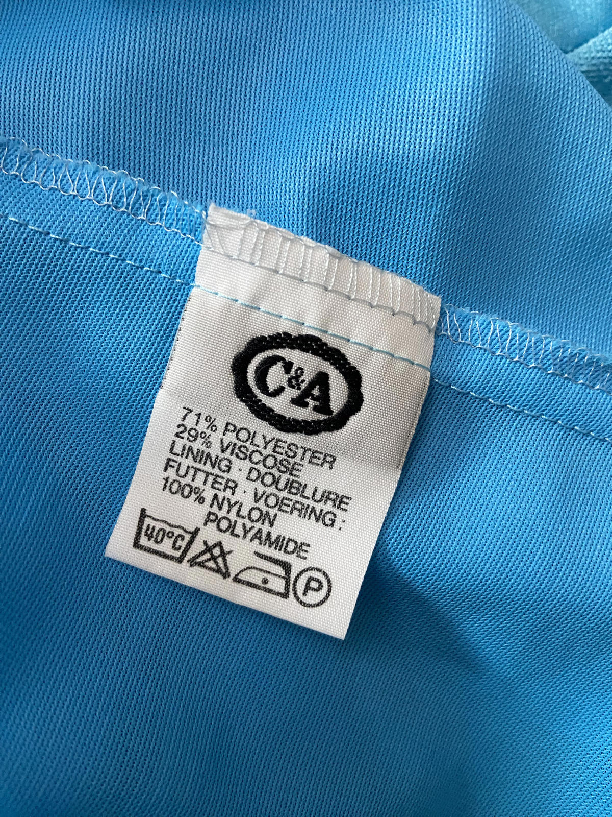 Vintage 1980s Blue Button C&A Dress