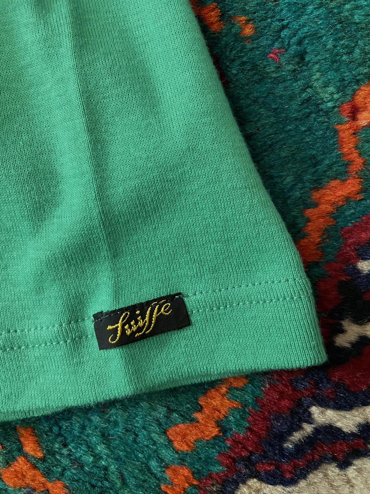 Vintage 1970s Green Dagger Collar Polo Shirt