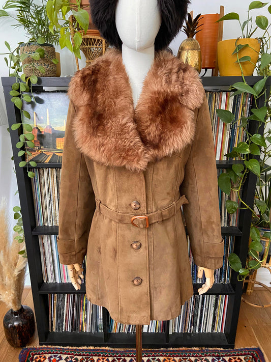 Vintage 1970s Taupe Suede Penny Lane Jacket