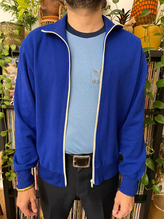 Vintage 1980s Royal Blue Track Top